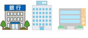 銀行　証券会社　保険会社　